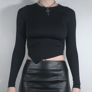 Asymmetrical Fitted Longsleeve Compression Top